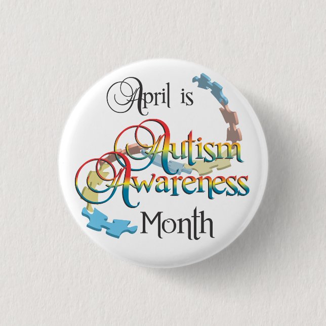 Autism Awareness Month Button (Front)