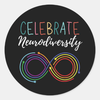 Autism Awareness Month Celebrate Neurodiversity Classic Round Sticker