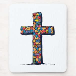 Autism Awareness Month Christ Religion Jesus Mouse Pad