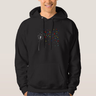Autism Awareness Month Dandelion Ribbon Inspiratio Hoodie