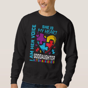 Autism Awareness Month Goddaughter Puzzle Piece Go Sweatshirt