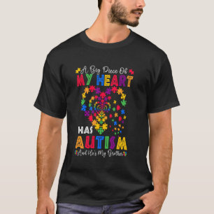 Autism Awareness Month He's My Brother Puzzle Piec T-Shirt