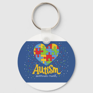 autism awareness month keychain