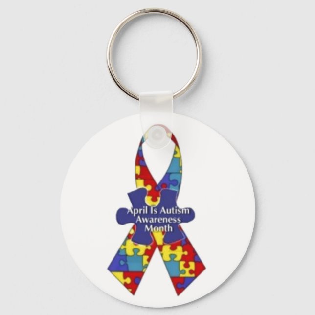 "Autism Awareness Month" Keychain (Front)