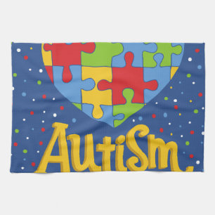 autism awareness month kitchen towel