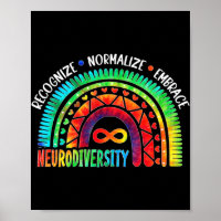 Autism Awareness Month Neurodiversity Rainbow Tie 
