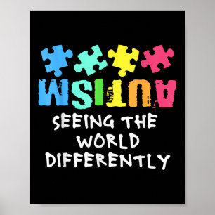 Autism Awareness Month Support Seeing The World Di Poster