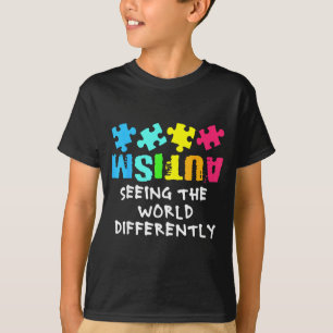 Autism Awareness Month Support Seeing The World Di T-Shirt