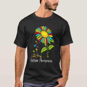 Autism Awareness Month Women Sunflower Mom Funny T-Shirt