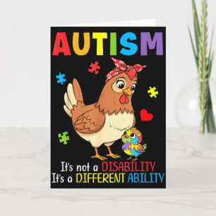 Autism Awareness Mother Chicken Different Ability Card