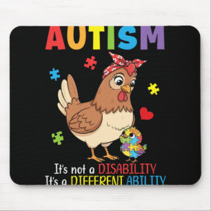 Autism Awareness Mother Chicken Different Ability  Mouse Pad
