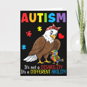Autism Awareness Mother Eagle Different Ability Pu Card