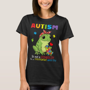 Autism Awareness Mother Frog Different Ability Puz T-Shirt
