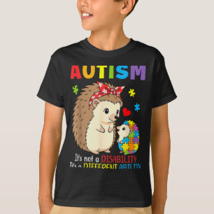 Autism Awareness Mother Hedgehog Different Ability T-Shirt