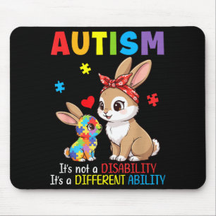Autism Awareness Mother Rabbit Different Ability S Mouse Pad