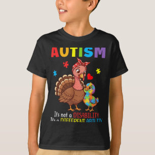 Autism Awareness Mother Turkey Different Ability S T-Shirt