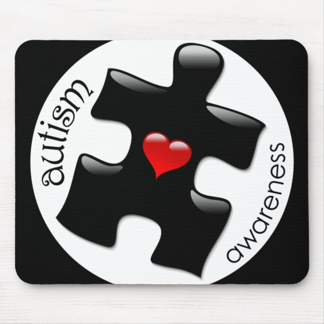 Autism Awareness Mousepad - Black (Front)