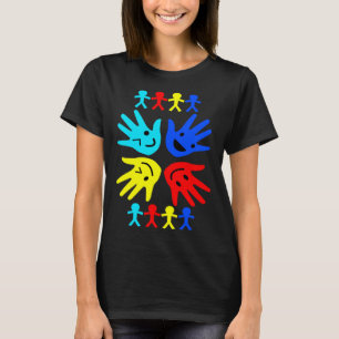 Autism Awareness Multicolored Hands Kids Autism Sp T-Shirt