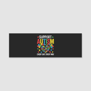 Autism awareness name tag