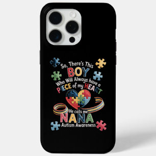 Autism Awareness Nana Puzzle Heart Grandma Gift iPhone 15 Pro Max Case