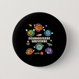 Autism Awareness Neurodiversity Asd Sped Teacher W 2 Inch Round Button