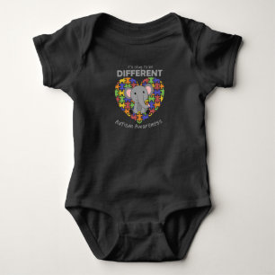 Autism Awareness Okay To Be Different Elephant Baby Bodysuit