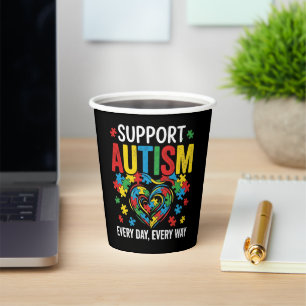 Autism awareness paper cups