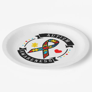 Autism Awareness Paper Plate