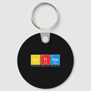 Autism awareness periodic table asd women men kids keychain