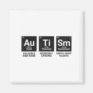 Autism Awareness Periodic Table Autism Periodic Ta Magnet