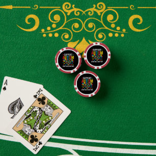 Autism awareness poker chips