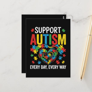 Autism awareness postcard