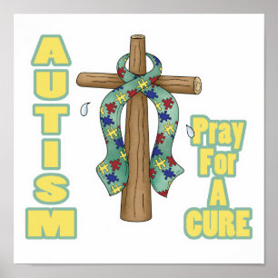 Autism Awareness-Pray for a Cure Poster
