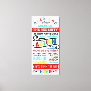 Autism  Awareness Premium Wrapped Canvas (Gloss)