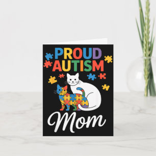 Autism awareness proud autism mom card
