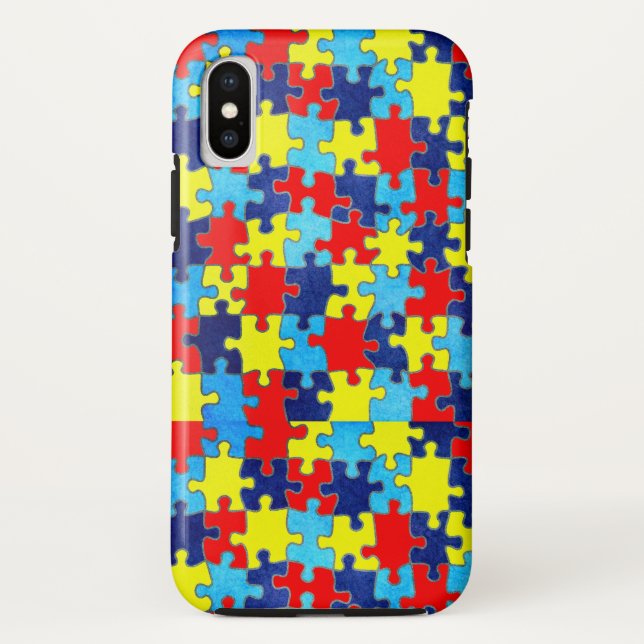 Autism Awareness-Puzzle by Shirley Taylor Case-Mate iPhone Case (Back)
