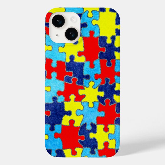Autism Awareness-Puzzle by Shirley Taylor Case-Mate iPhone Case (Back)