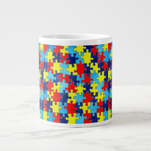 Autism Awareness-Puzzle by Shirley Taylor Large Coffee Mug
