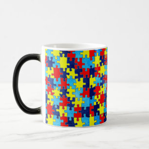 Autism Awareness-Puzzle by Shirley Taylor Magic Mug