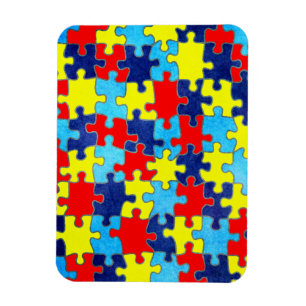 Autism Awareness-Puzzle by Shirley Taylor Magnet