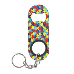 Autism Awareness-Puzzle by Shirley Taylor Mini Bottle Opener