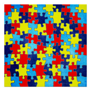 Autism Awareness-Puzzle by Shirley Taylor Poster