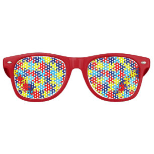 Autism Awareness-Puzzle by Shirley Taylor Retro Sunglasses