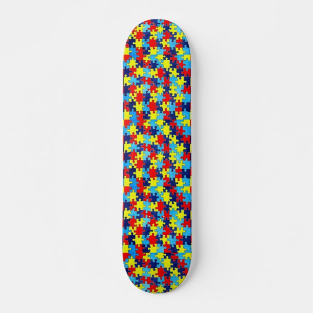 Autism Awareness-Puzzle by Shirley Taylor Skateboard (Front)