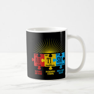 Autism Awareness Puzzle Chemical Element Coffee Mug