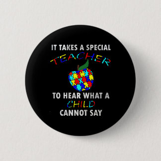 Autism Awareness Puzzle Design Support Special Ed  2 Inch Round Button