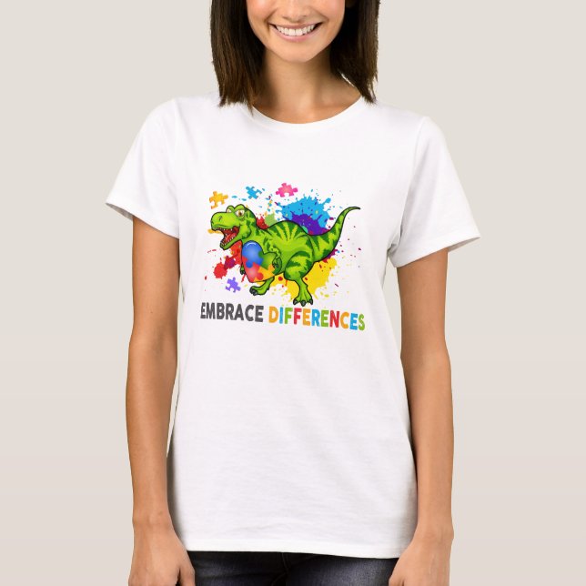 Autism Awareness Puzzle Embrace Differences T-Shirt (Front)