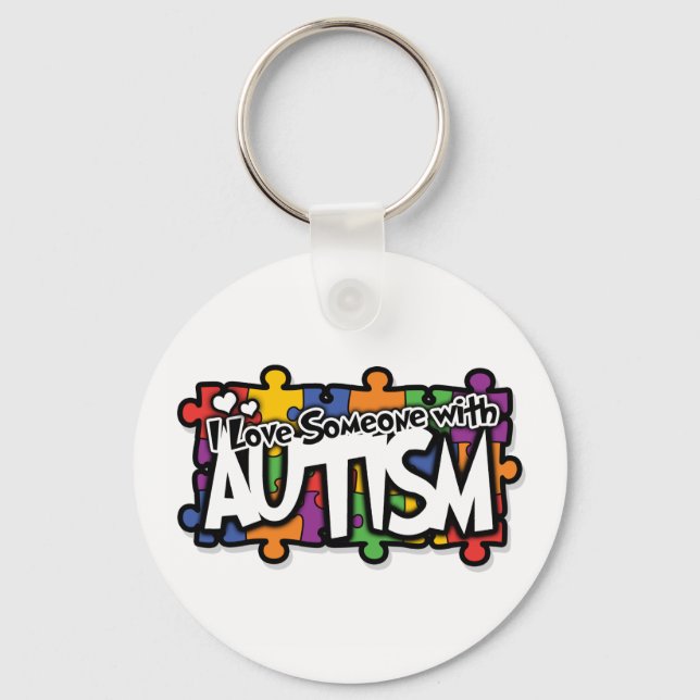 Autism Awareness Puzzle Keychain (Front)