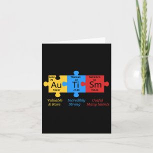 Autism Awareness Puzzle Periodic Table Elements Gi Card