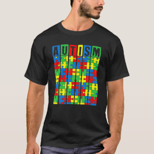 Autism Awareness Puzzle Piece Autistic Boys Girls T-Shirt
